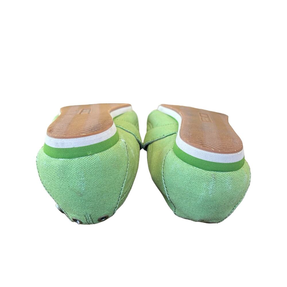 Mozo Sport Flat Shoe Womens Size 7 Comfort Green Slip Ons Travel #3734 Canvas - Picture 10 of 13